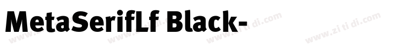 MetaSerifLf Black字体转换